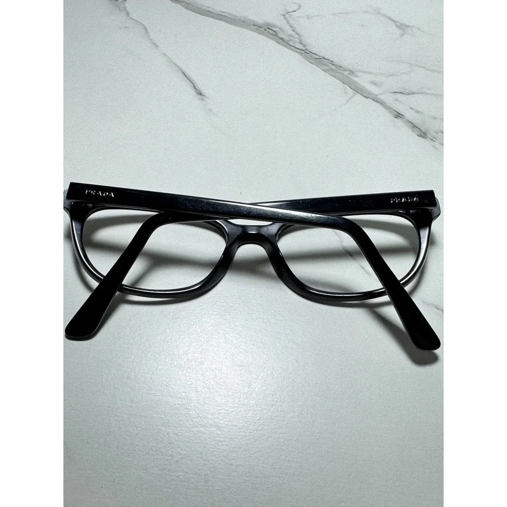 Prada VPR 13V Black Cat Eye Eyeglasses Frames 51-17-140 1AB-1O1 Made in Italy